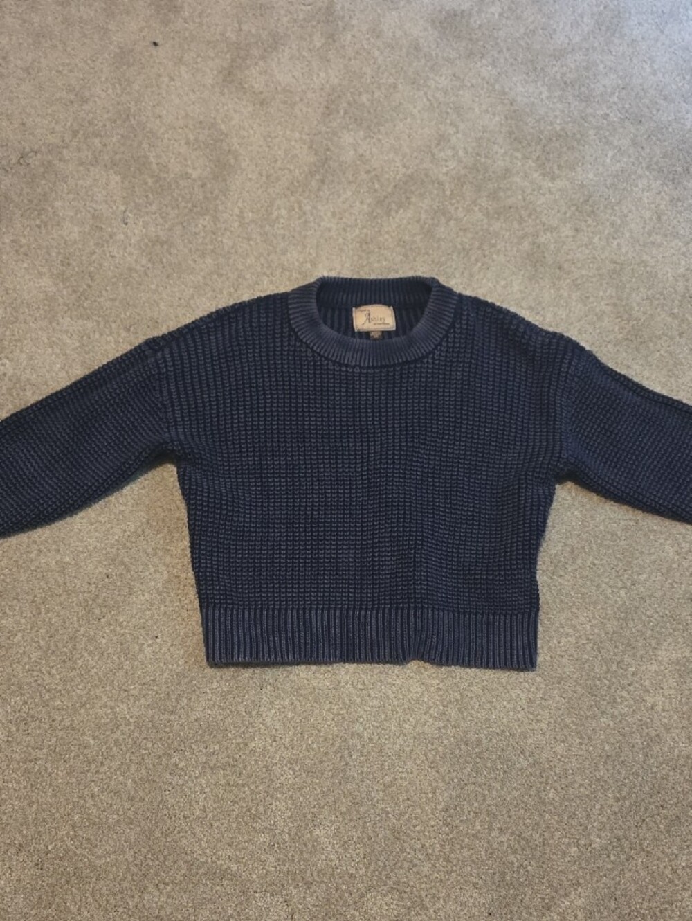 Ashley By 26 International Navy Ribbed Crewneck Sweater - Picture 4 of 4